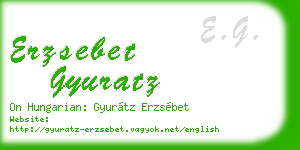 erzsebet gyuratz business card